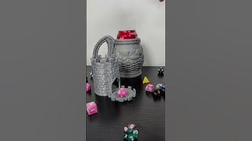 One of our smaller DnD Mug Dice Tower | 3-in-1 Can Holder, Dice Box & Paintable RPG Gift |3D Printed