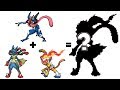 Pokemon Fusion Sprite: Request #62: Mega Mewtwo X Mega Lucario Shiny  Greninja 