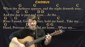 Precious Lord, Take My Hand (Hymn) Strum Guitar Cover Lesson in G with Chords/Lyrics