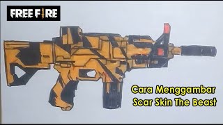 CARA MENGGAMBAR SCAR SKIN THE BEAST DI FREE FIRE screenshot 3