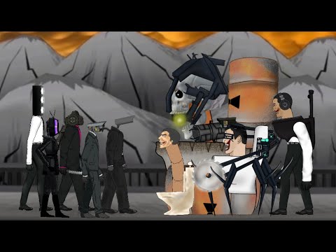 Cameraman, Dark Speakerman, Large Speakerman &T.V Woman vs Acid Skibidi toilet,Skibidi mutant & more