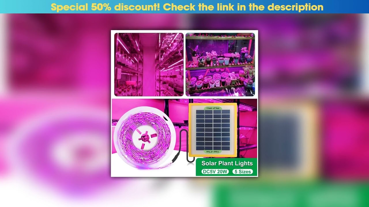 Exclusive Solar Panel LED Grow Light Full Spectrum 5V Grow Light Strip 3m 2835 LED Phyto Lamps For•