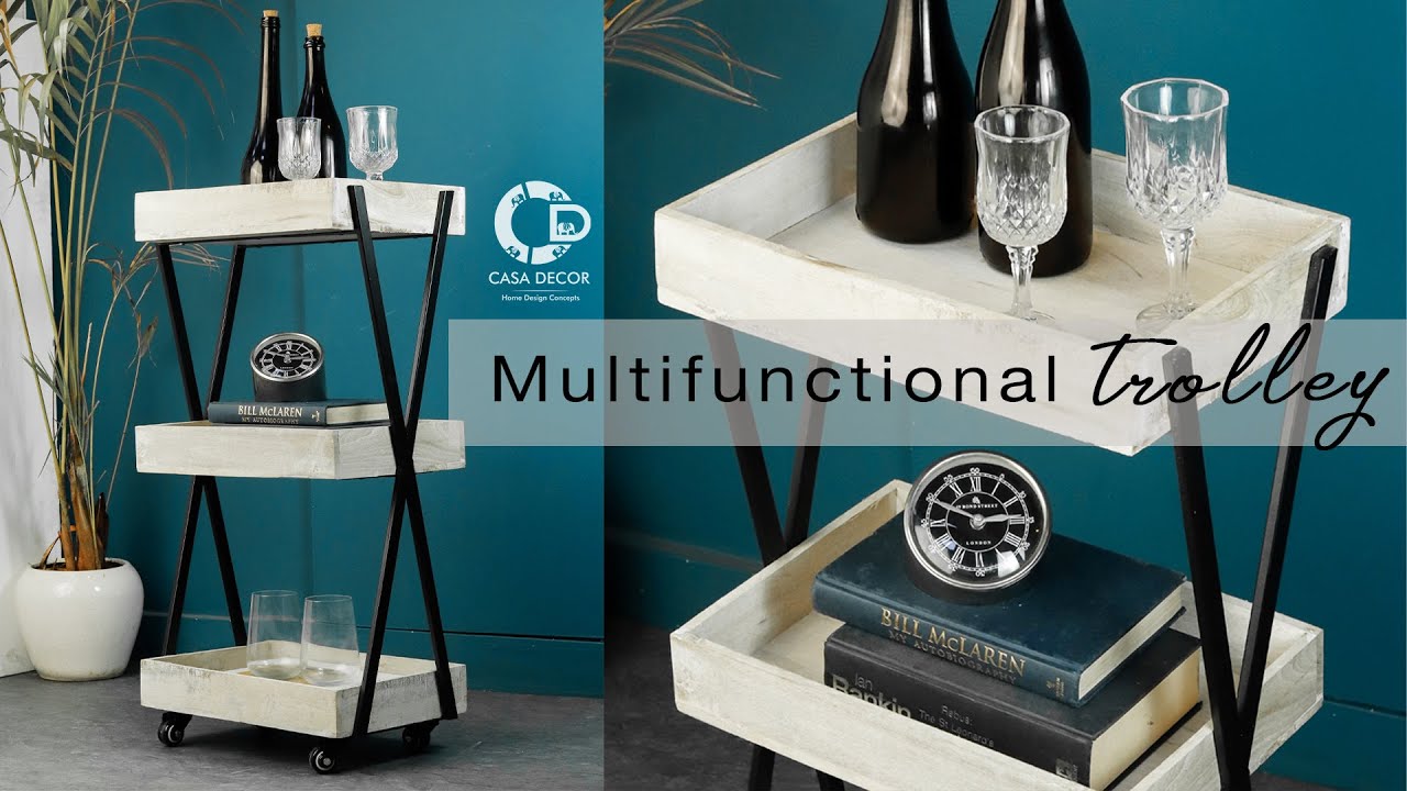 Multifunctional Storage Cart | Organize any Room | Rolling Utility Trolley with Multiple Shelves