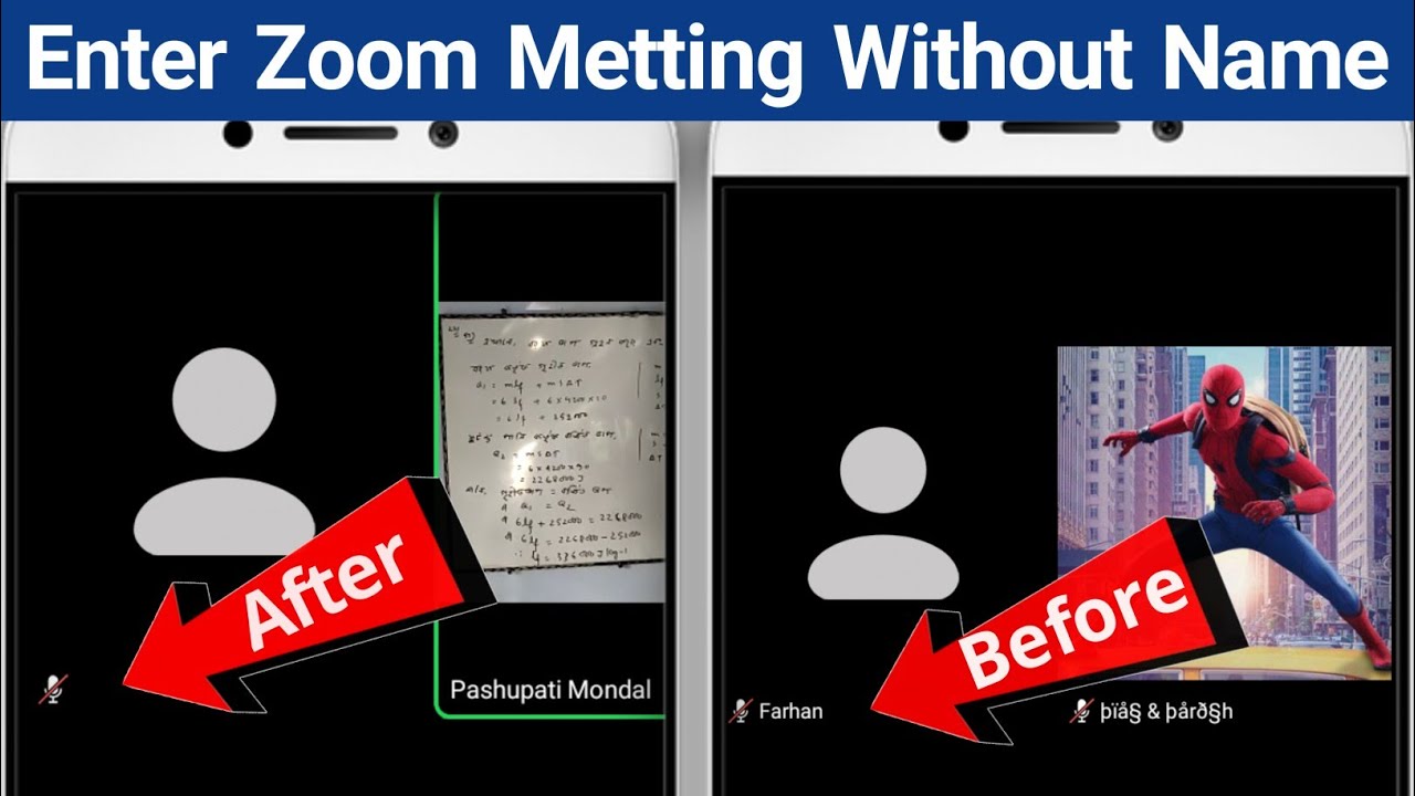 How To Join Zoom Meeting Without Name Hide Own Name In Zoom Meeting 