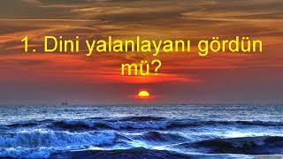107 MAUN SURESİ VE MEALİ KABE İMAMI MAHİR HOCA