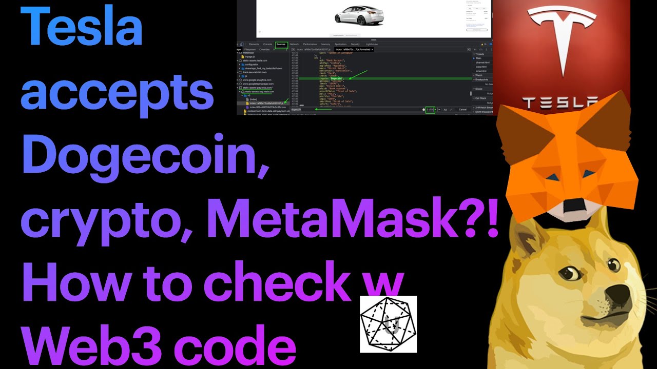 how to check tesla accept dogecoin crypto web3 programming basics