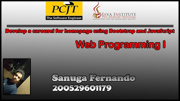 Web Project Task 7 | 1st year | Develop carousel for homepage using Bootstrap & JS| Java Institute