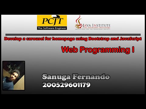 Web Project Task 7 | 1st year | Develop carousel for homepage using Bootstrap & JS| Java Institute