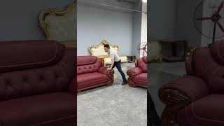 ✨ Luxury Living Starts with This Solid Wood Sofa #furniture #sofa #home #shorts