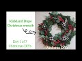 Kirkland Dupe Ornament Mixed Greenery Wreath| Day 1 of 7 Christmas DIYs