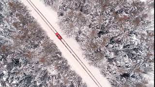 Erial Of A Red Sportscar