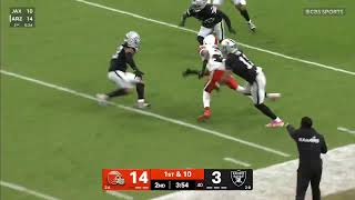 Jerry Jeudy fumbling the football against the raiders with sound effects