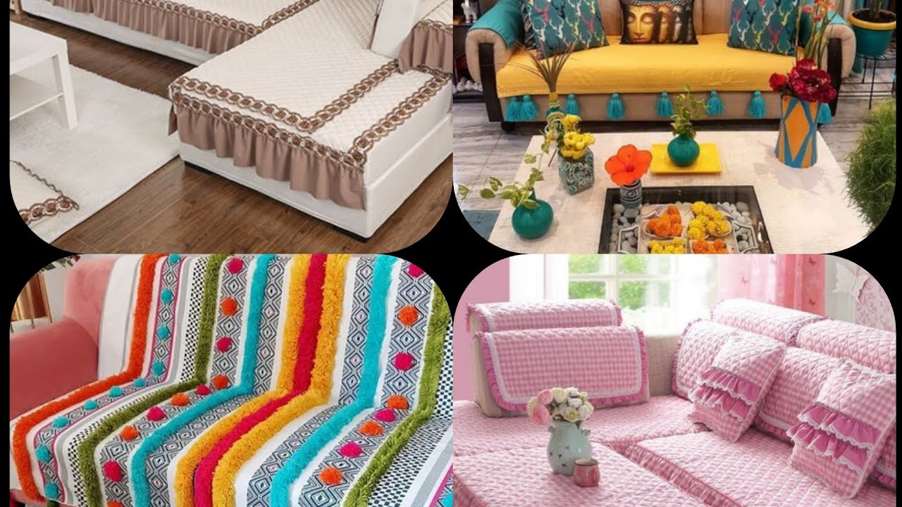 Sofa cover and pillow design ideas,latest and beautiful sofa cover and ...