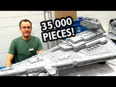 GIANT LEGO Star Destroyer with Full Interior! Custom Star Wars