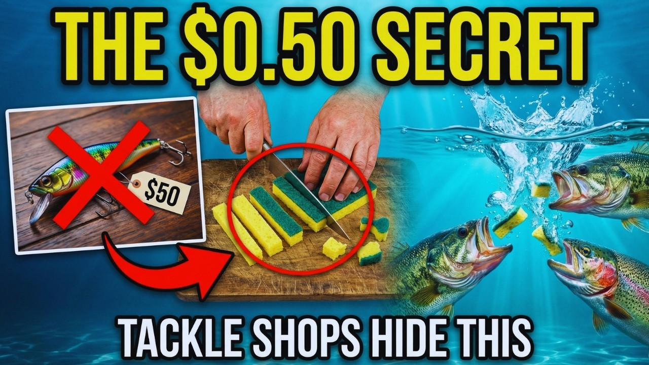 Cut a Kitchen Sponge Like This — Fish Attack 3X Faster Than $50 Lures