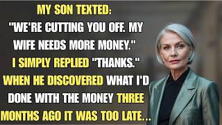 My Son Texted, “We’re Cutting You Off—My Wife Needs the Money More.” I Replied, “Thanks.”