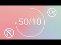 50 Minute Pomodoro Timer / 10 Minute Break - Pastel Color Wheel - Repeats 10x - Study & Focus Timer