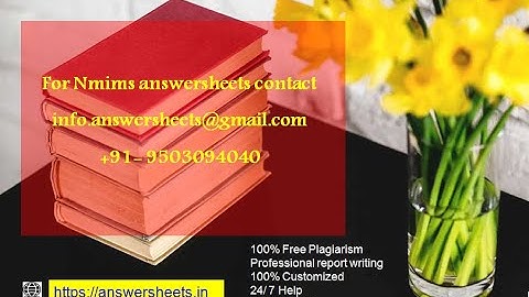 Solved assignments NMIMS March April May 2023