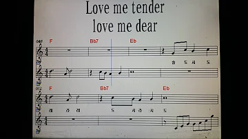 Love me tender (in Eb key) for alto sax.