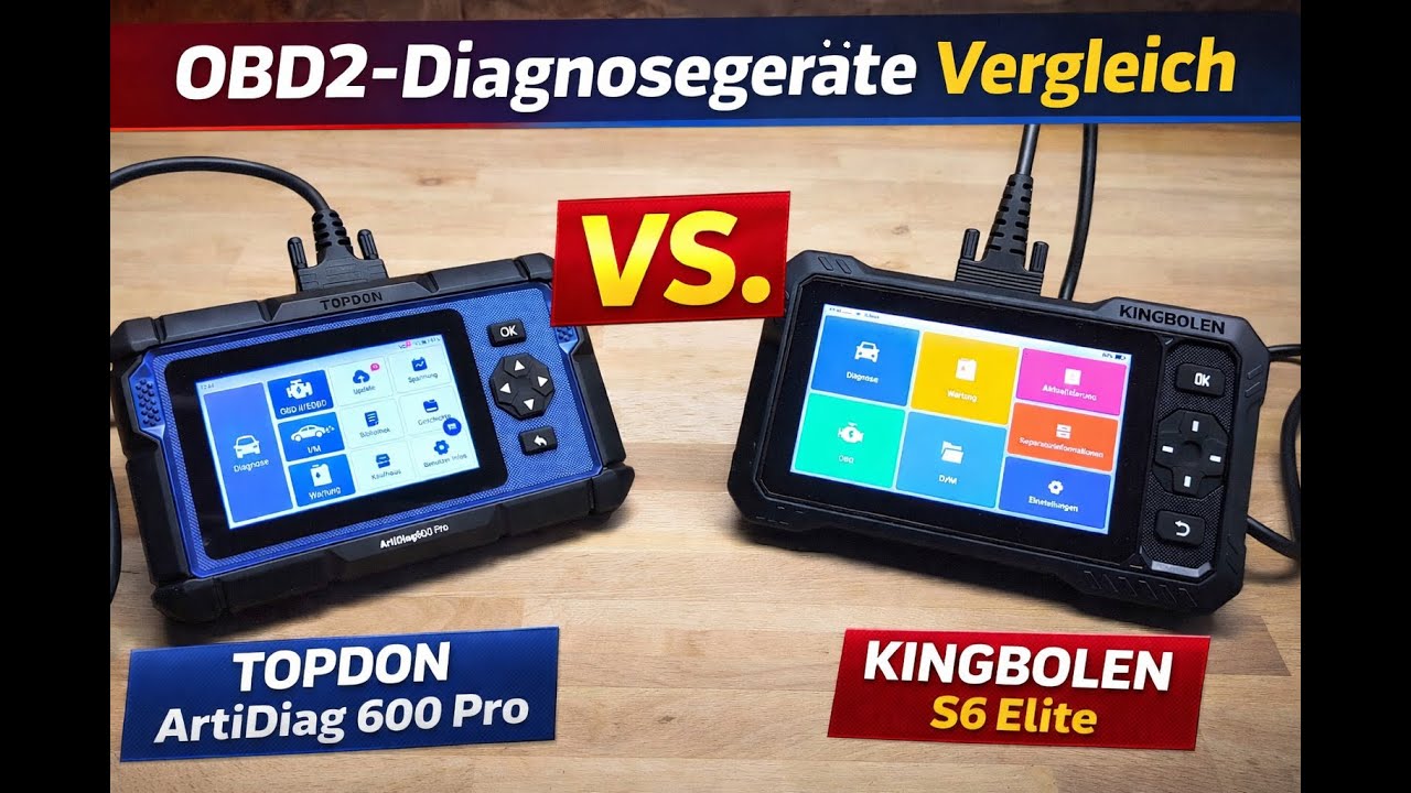 Vergleich: Kingbolen S6 Elite vs. TOPDON ArtiDiag 600 Pro OBD2 Diagnosegeräte
