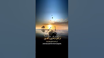 القرآن الكريم | فاستجبنا له ونجيناه من الغم وكذلك ننجي المؤمنين سورة الانبياء كرومات #تصاميم
