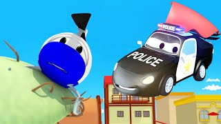 Car Patrol - हेक्टर एक पेड़ पर फंस गया - Car city 🚗Cartoon in Hindi - Truck Cartoons for Kids