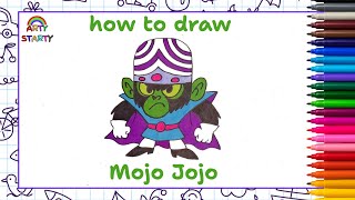How To Draw Mojo Jojo The Powerpuff Girls Artystarty