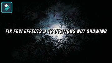 Filmora 9 |Few Effects & Transitions Is Not Showing |Fix By Filmora Video Editor.