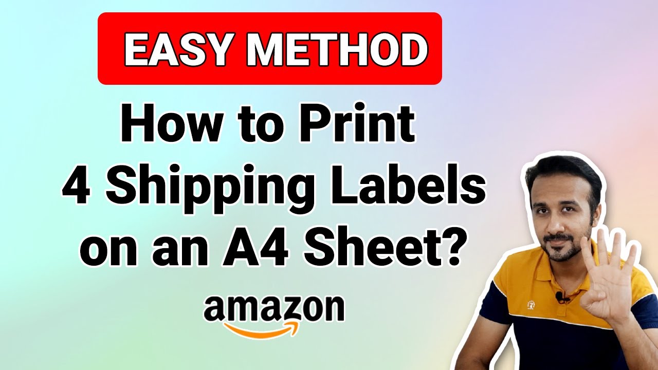 fiber Bemærk FALSK How to print 4 labels per sheet | Amazon label printing | Easy way to print  - YouTube