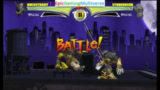 Rocksteady VS Stonedozer In A Power Rangers VS TMNT Ultimate Hero Clash 2 Match / Battle / Fight screenshot 5