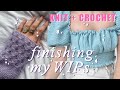 Finishing my abandoned projects  what i made in february  knit  crochet vlog 3  woozy by cline