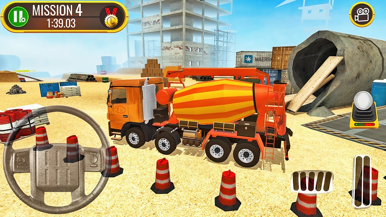 Concrete Mixing Truck Driving - Construction Site Truck Driver - Android Gameplay