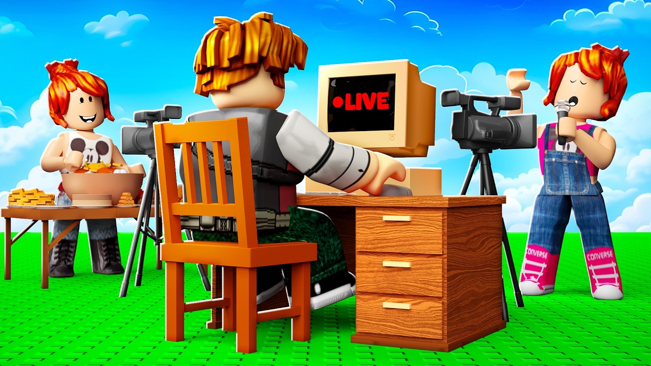 24 HORAS VIVENDO COMO UM STREAMER NO ROBLOX