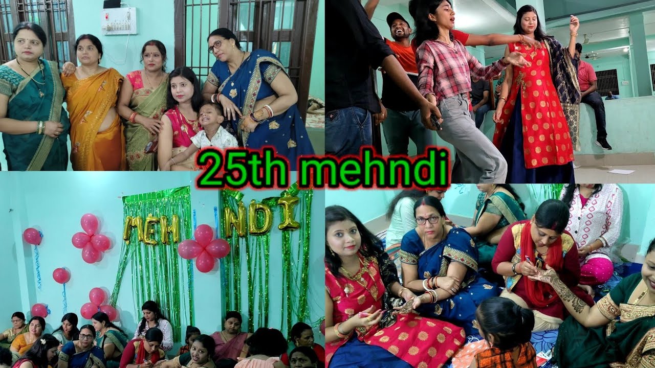 25th marriage anniversary me hua mehndi rasm।।25th anniversary ...