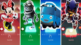 Famous Mickey Mouse 🆚 Crazy Frog 🆚 Sonic 🆚 Tayo the Little Bus. 🎶 Who Is Best? #tileshop_edm_rush #2023 Net Worth