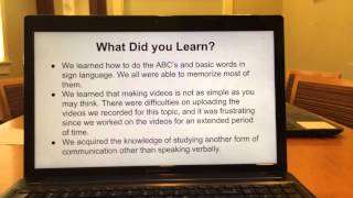 Our American Sign Language Presentation