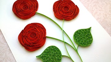 Quilling Rose Tutorial: How to make a rose with a paper stripe. Quilling rose making
