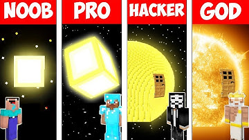 Minecraft NOOB vs PRO vs HACKER vs GOD : SUN HOUSE CHALLENGE in Minecraft! AVM Shorts Animation