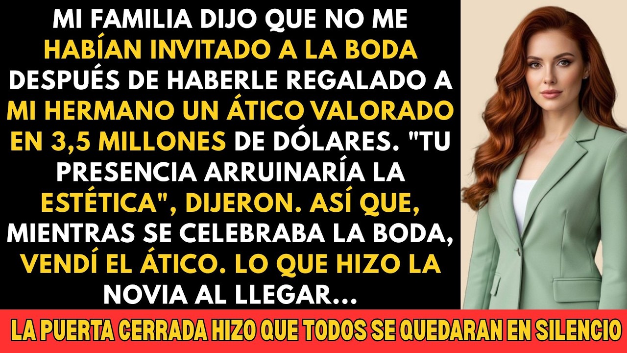 Mi Familia Dijo Que No Me Habían Invitado A La Boda Después De Haberle Regalado A Mi Hermano Un...