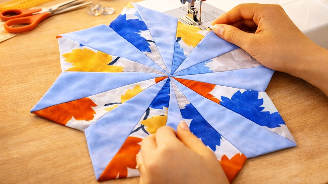 Stunning Star Patchwork Table Topper | Easy Quilting Process