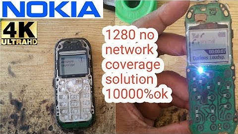 How to fix Nokia 103+1280 no network coverage solution Nokia 1280 no network coverage solution 4K