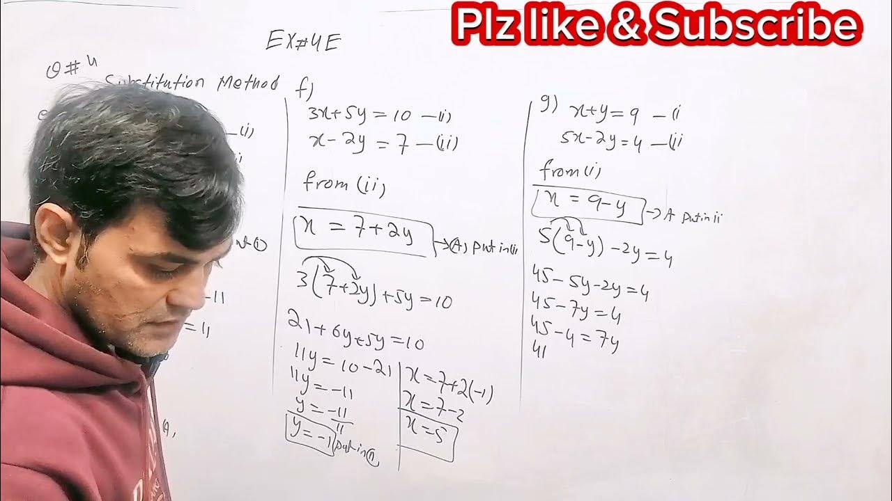 Exercise 4e ii q 4 complete ii substitution ii aps math 8 ii new