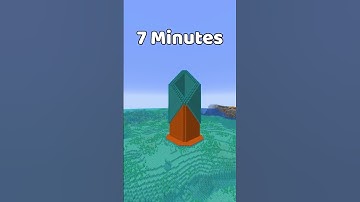 Cobblestone TOWER at Different Times 😮 #minecraft #shorts