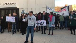 Martigues : mouvement contre les épreuves du bac devant le lycée Langevin