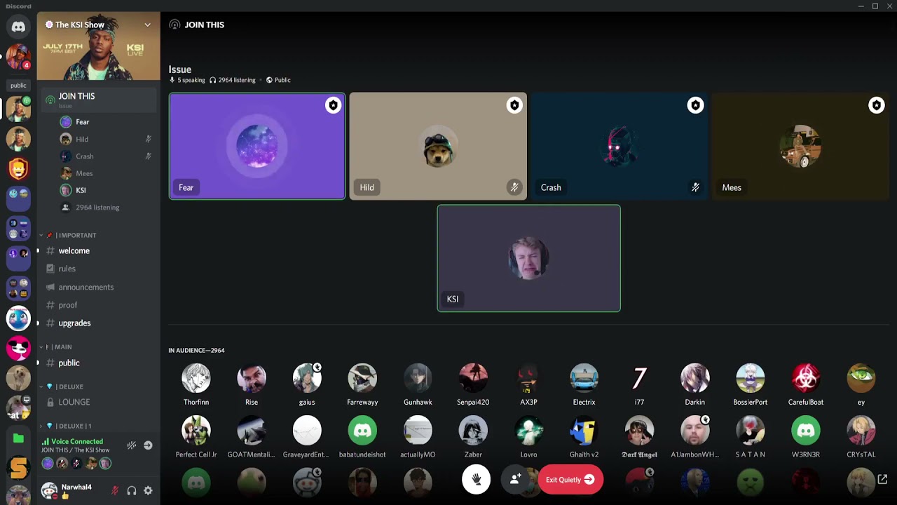 KSI JOINS VC WITH OWNER OF THE KSI SHOW LEAK SERVER full