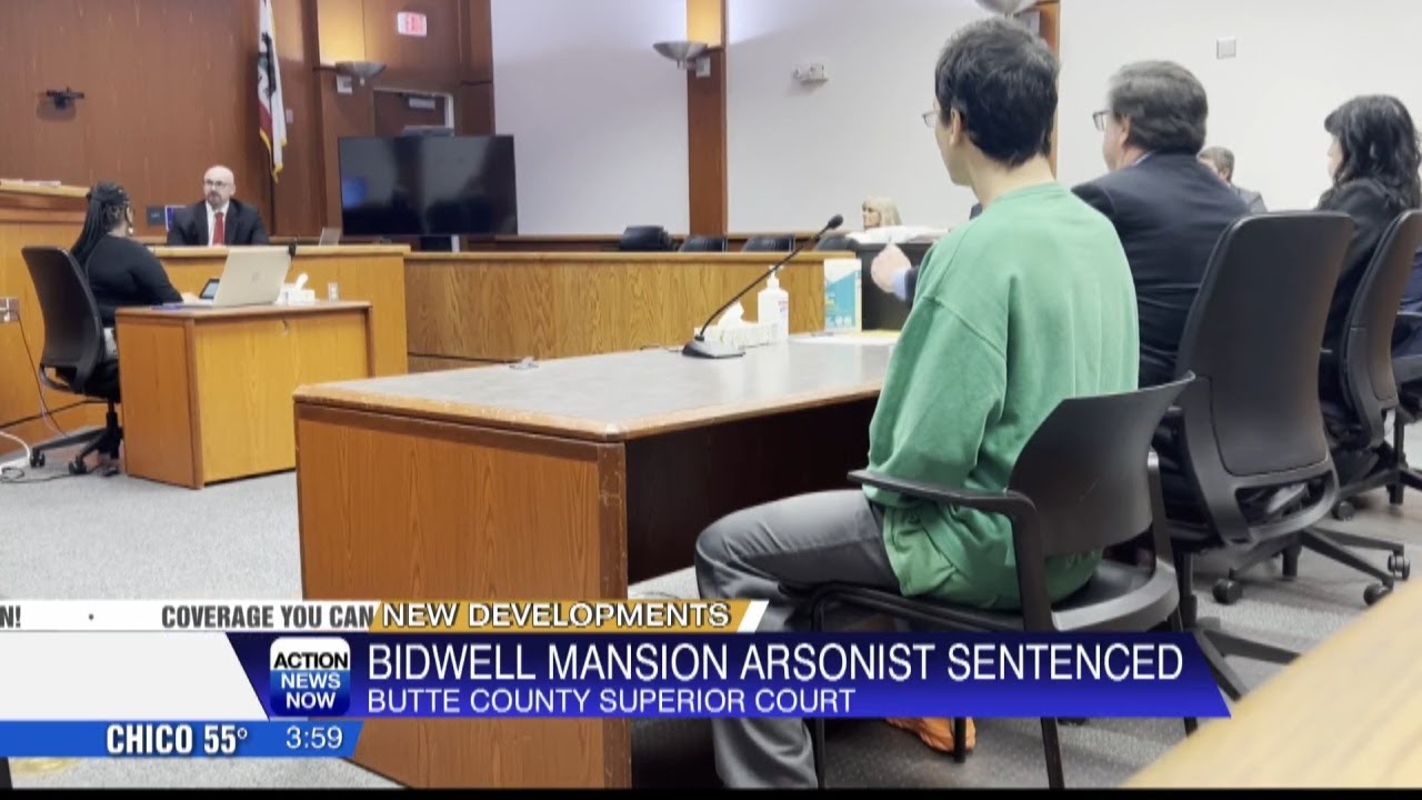 Chico man sentenced to 11 years in Bidwell Mansion arson case - YouTube