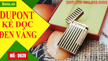 Bật lửa Dupont kẻ dọc đen vàng D63V | Giá : 750.000 đ
