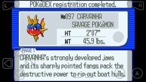 097: Where to Find Carvanha in Pokemon Ruby!