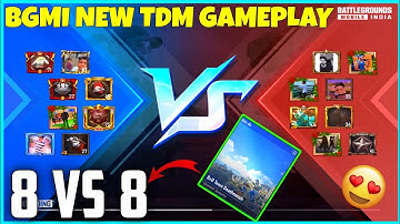 BGMI 8 VS 8 NEW TDM | BGMI & PUBGM NEW TDM TIPS AND TRICKS GAMEPLAY | NEW TDM IN BGMI 8 VS 8