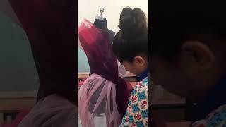 Teaching my Student draping for the final collection drapery draping design fashion viral